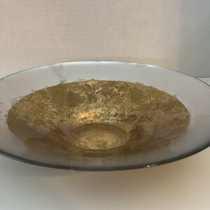 Elegant Gold and Gray Decorative Bowl